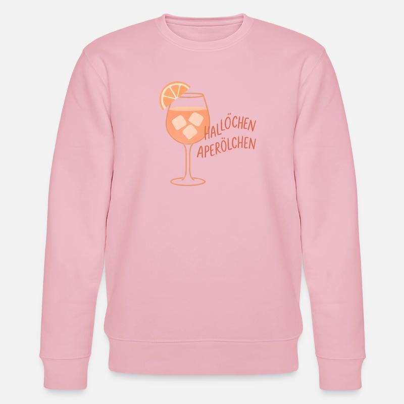 Hallöchen Aperölchen Party Spritz Geschenkidee - Stanley/Stella Unisex Bio-Sweatshirt CHANGER  - Hellrosa