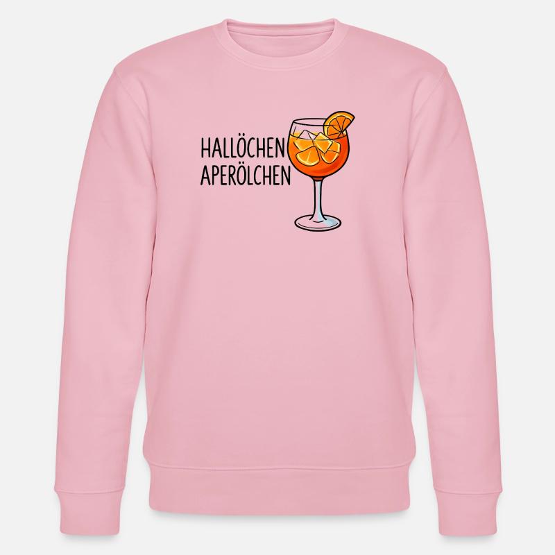 Hallöchen Aperölchen Party Spritz Geschenkidee - Stanley/Stella Unisex Bio-Sweatshirt CHANGER  - Hellrosa