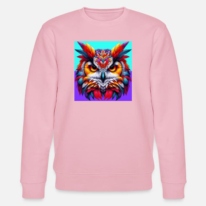 Eule - Stanley/Stella Unisex Bio-Sweatshirt CHANGER  - Hellrosa