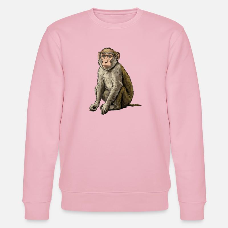 Macaque Macaque - Stanley/Stella CHANGER unisex luomu-collegepaita - vaaleanpunainen