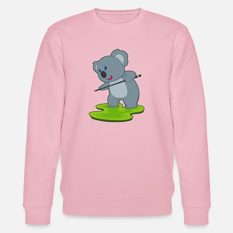Koala Billiard Queue Sport - Stanley/Stella Unisex Bio-Sweatshirt CHANGER  - Hellrosa