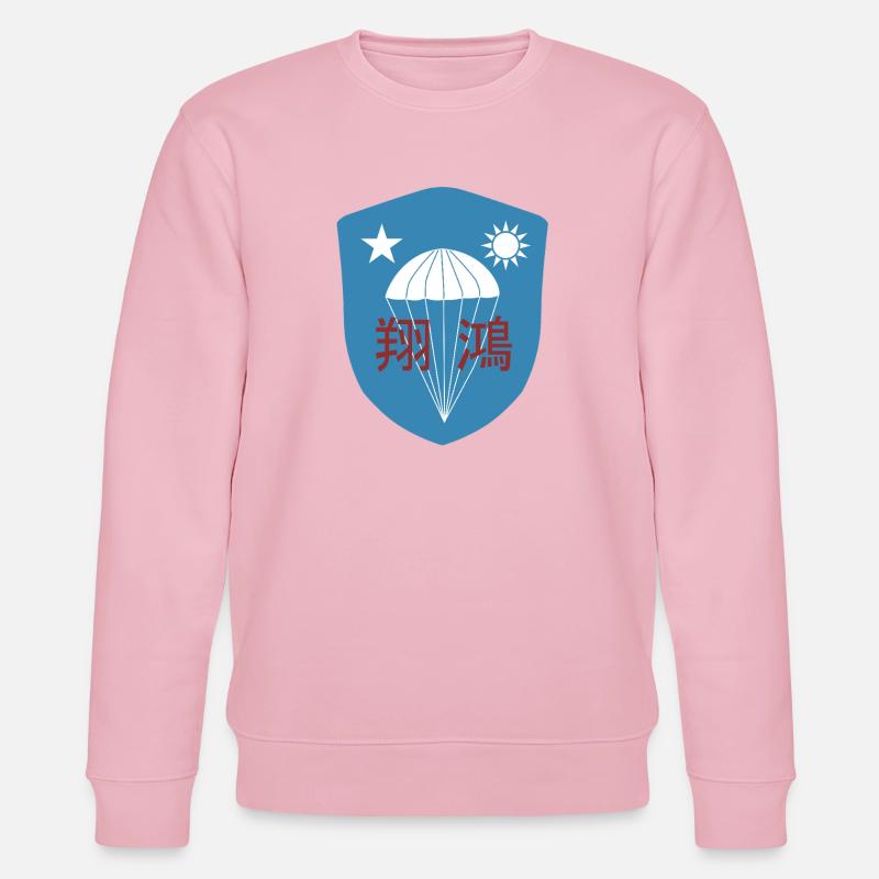 WWII: Chinese OSS Commando Paratrooper Patch - Stanley/Stella CHANGER Unisex Organic Sweatshirt - cotton pink