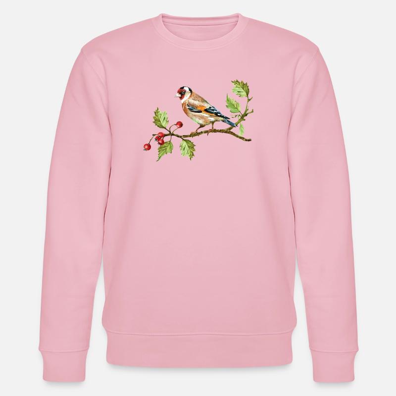 Bunter Vogel - Stanley/Stella Unisex Bio-Sweatshirt CHANGER  - Hellrosa