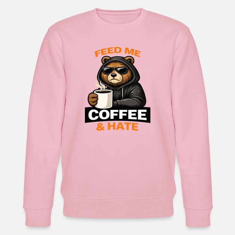 Grumpy Bear Coffee Attitude - Sweat bio CHANGER Stanley/Stella Unisexe - rose pâle