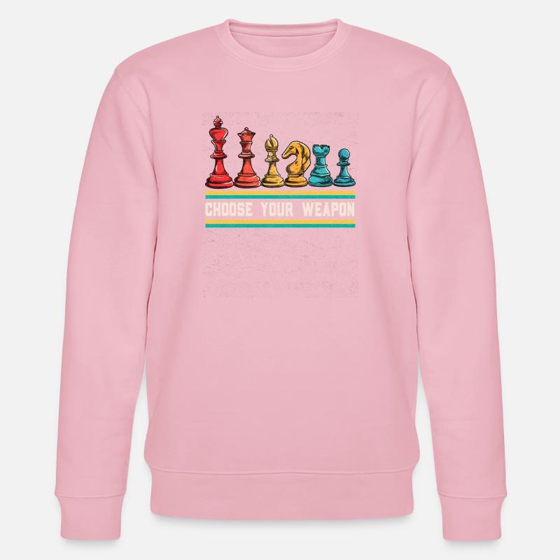 Wähle deine Waffe: Schachfiguren - Stanley/Stella Unisex Bio-Sweatshirt CHANGER  - Hellrosa