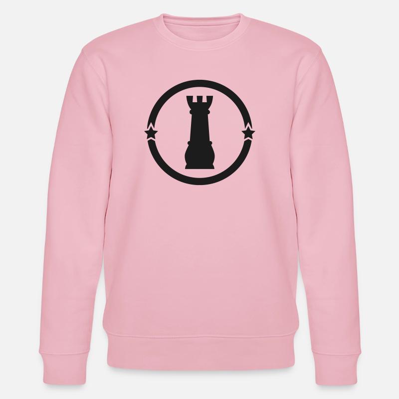 Rock Chess Circle Verteidigungsturm - Stanley/Stella Unisex Bio-Sweatshirt CHANGER  - Hellrosa