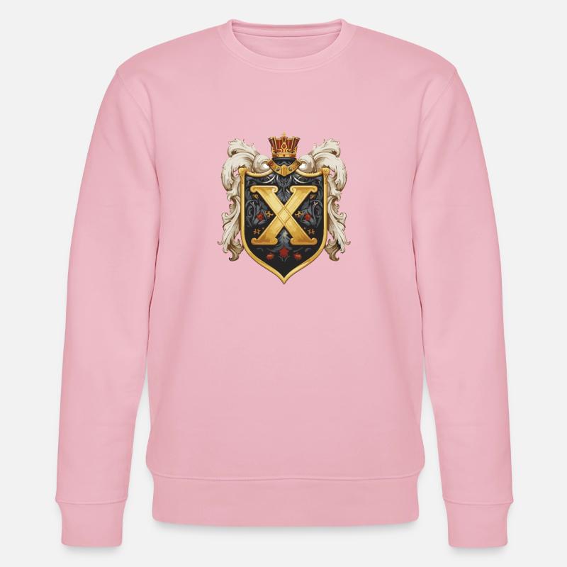 X bogstav Navn Krone - Stanley/Stella økologisk unisex-sweatshirt CHANGER  - lys rosa