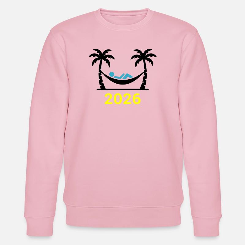 Hängematte Palmen 2026 - Stanley/Stella Unisex Bio-Sweatshirt CHANGER  - Hellrosa