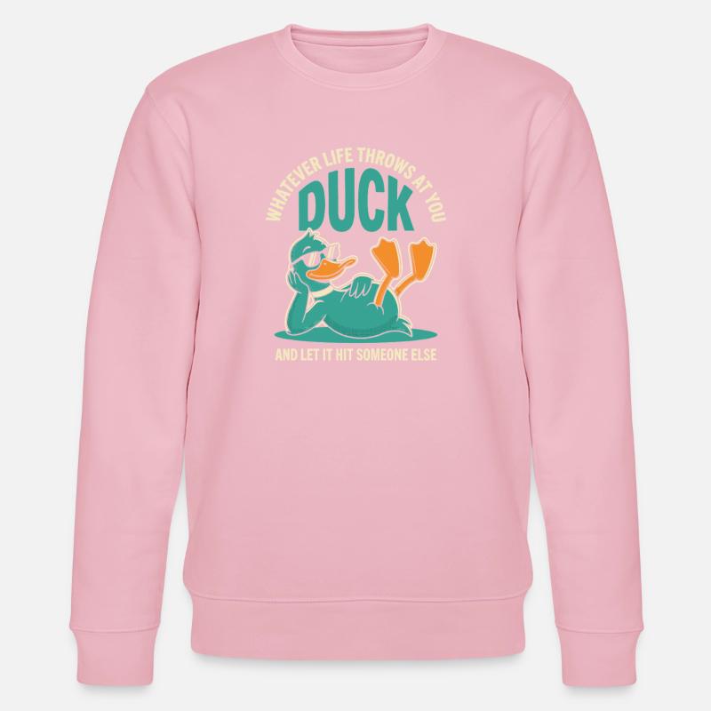 Duck Ausweichen – Andere Treffen Lassen - Stanley/Stella Unisex Bio-Sweatshirt CHANGER - Hellrosa