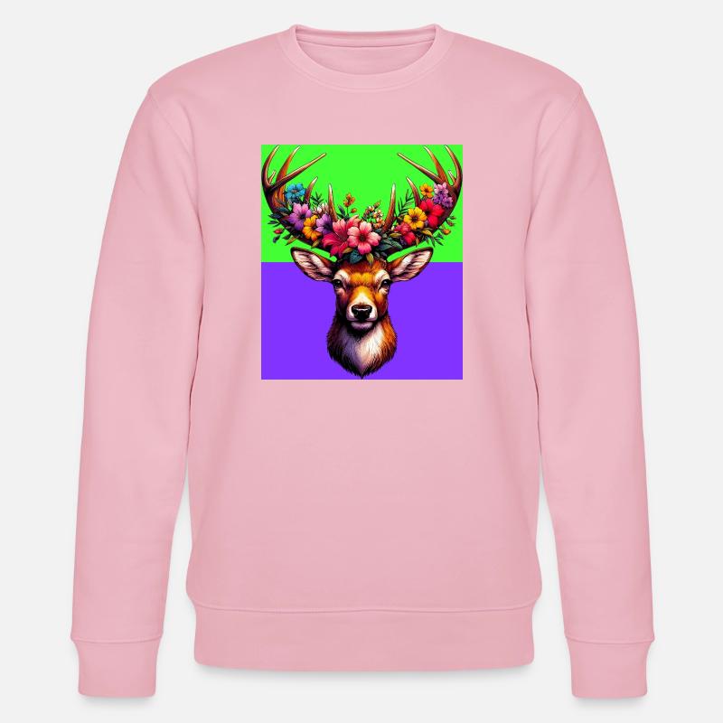 Hirsch - Stanley/Stella Unisex Bio-Sweatshirt CHANGER  - Hellrosa