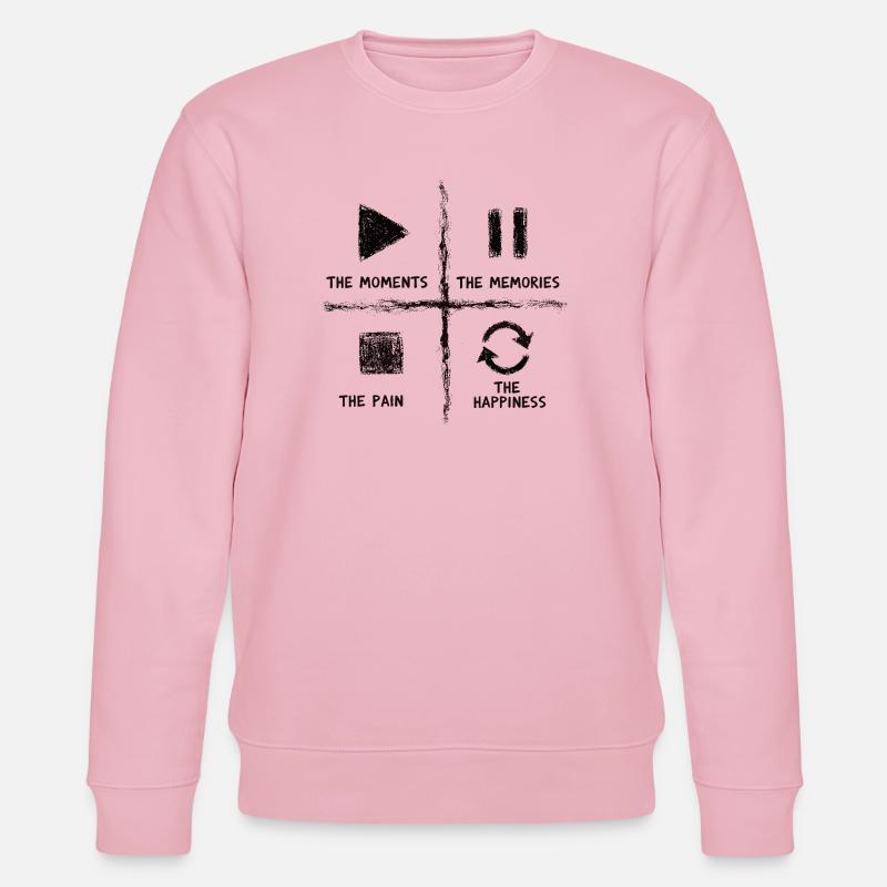 Pleine conscience, moments, souvenirs, bonheur - Sweat bio CHANGER Stanley/Stella Unisexe - rose pâle