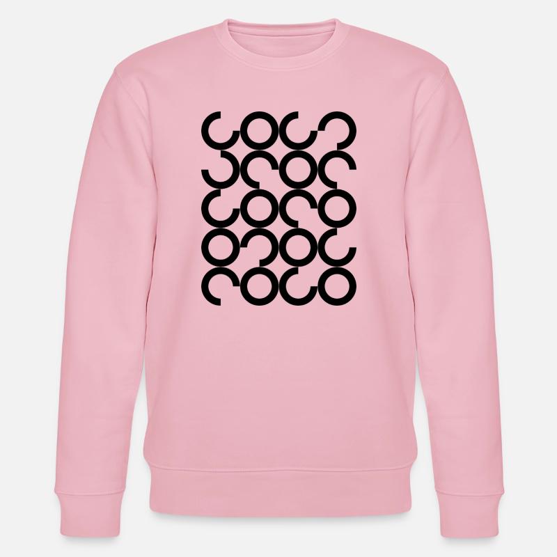 geometric circles pattern  - Stanley/Stella CHANGER Unisex Organic Sweatshirt - cotton pink
