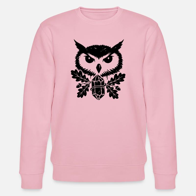Fantasy Eule Kristall Tattoo - Stanley/Stella Unisex Bio-Sweatshirt CHANGER  - Hellrosa