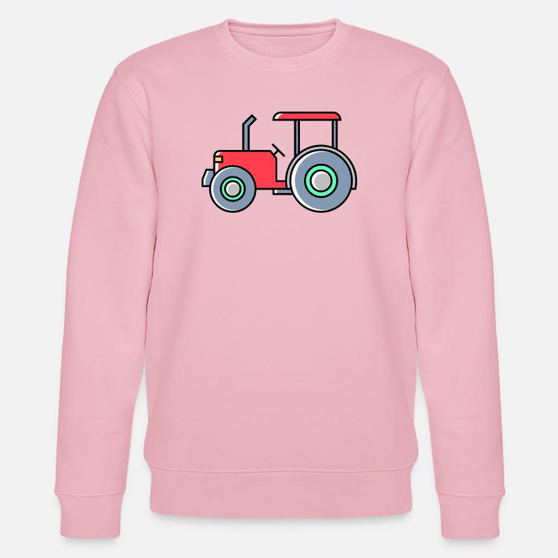 Traktor icon - Stanley/Stella Unisex Bio-Sweatshirt CHANGER  - Hellrosa