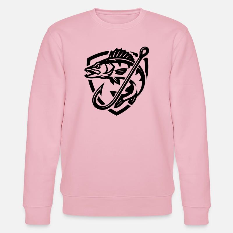 Icône de la pêche au brochet - Sweat bio CHANGER Stanley/Stella Unisexe - rose pâle