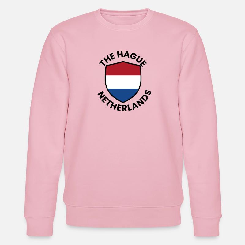 Der Haager Schild Niederlande - Stanley/Stella Unisex Bio-Sweatshirt CHANGER  - Hellrosa