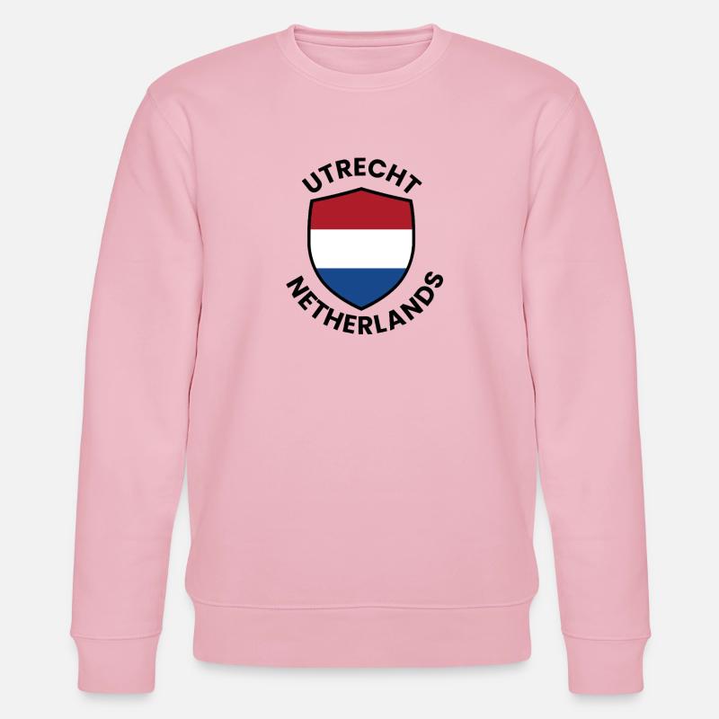 Bouclier d’Utrecht Drapeau des Pays-Bas - Sweat bio CHANGER Stanley/Stella Unisexe - rose pâle