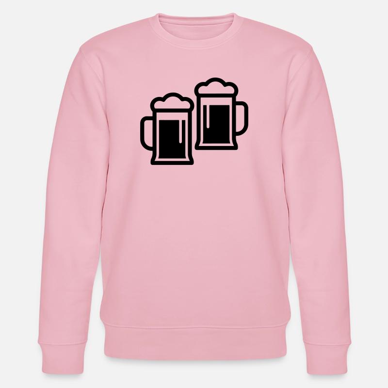 Chope à bière - Sweat bio CHANGER Stanley/Stella Unisexe - rose pâle