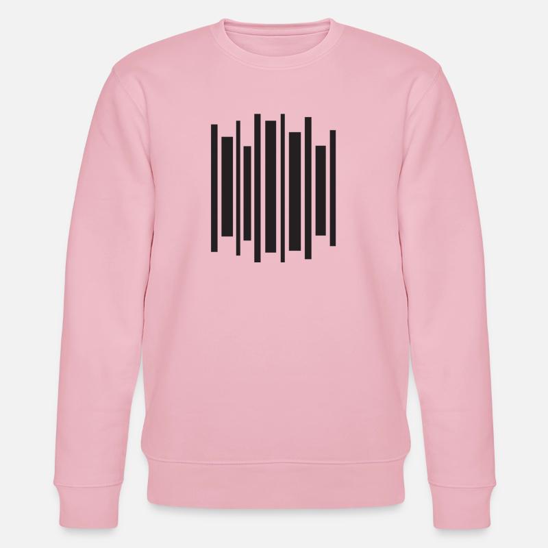 Geometrischer Equalizer-Impuls - Stanley/Stella Unisex Bio-Sweatshirt CHANGER  - Hellrosa