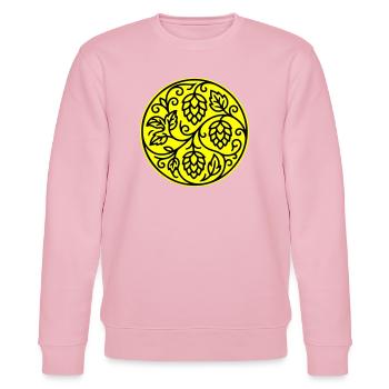 Hopfen Gerste Malz Symbol - Stanley/Stella Unisex Bio-Sweatshirt CHANGER  - Hellrosa - Vorne - Jaron (178cm) & Liana (172cm)