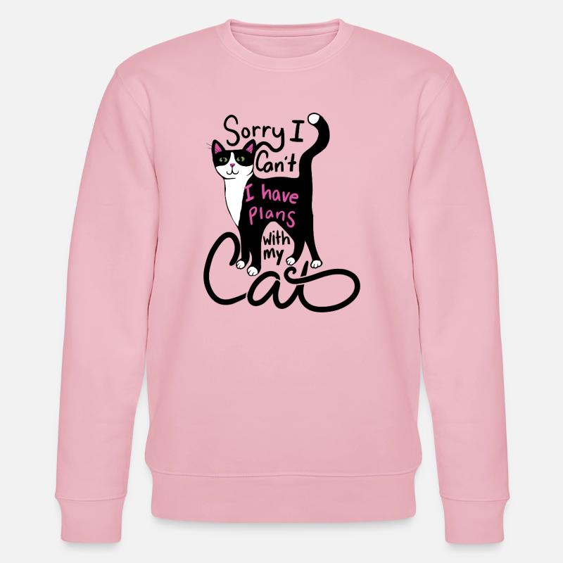 J’ai des plans pour chat graphique - Sweat bio CHANGER Stanley/Stella Unisexe - rose pâle
