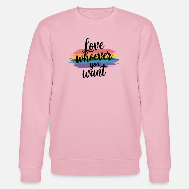 Liebe wem du willst Pride Palette - Stanley/Stella Unisex Bio-Sweatshirt CHANGER  - Hellrosa