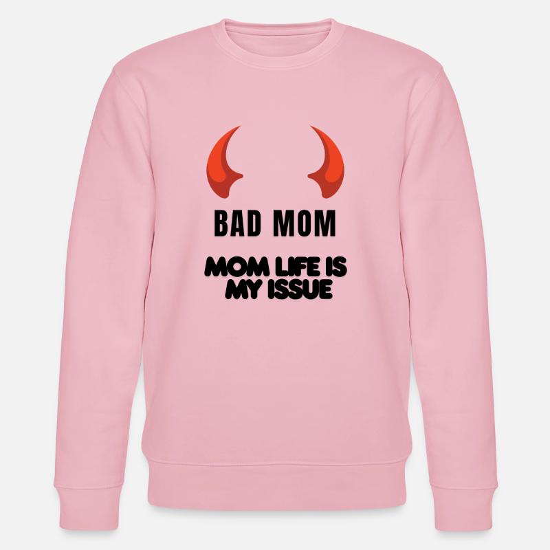 Rote Hörner Silhouette - Stanley/Stella Unisex Bio-Sweatshirt CHANGER  - Hellrosa
