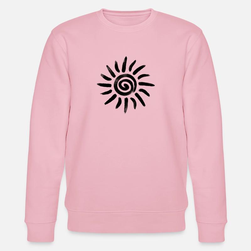Minimalistisches Sonnensymbol - Stanley/Stella Unisex Bio-Sweatshirt CHANGER  - Hellrosa