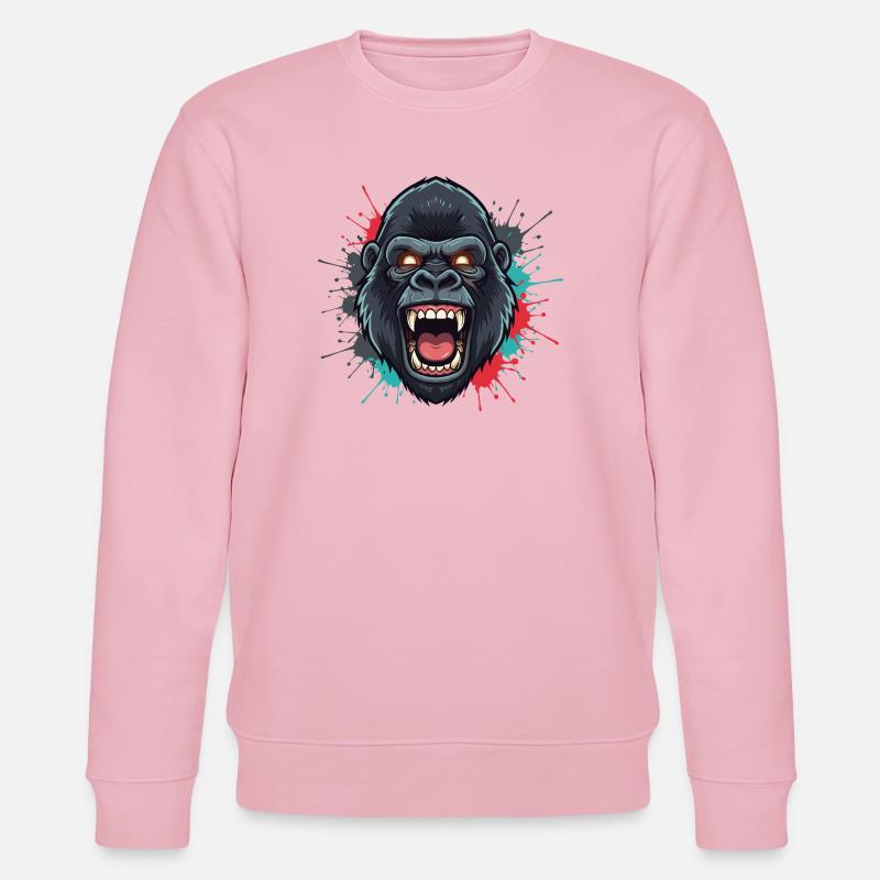 Ape Roar Farbexplosion - Stanley/Stella Unisex Bio-Sweatshirt CHANGER  - Hellrosa