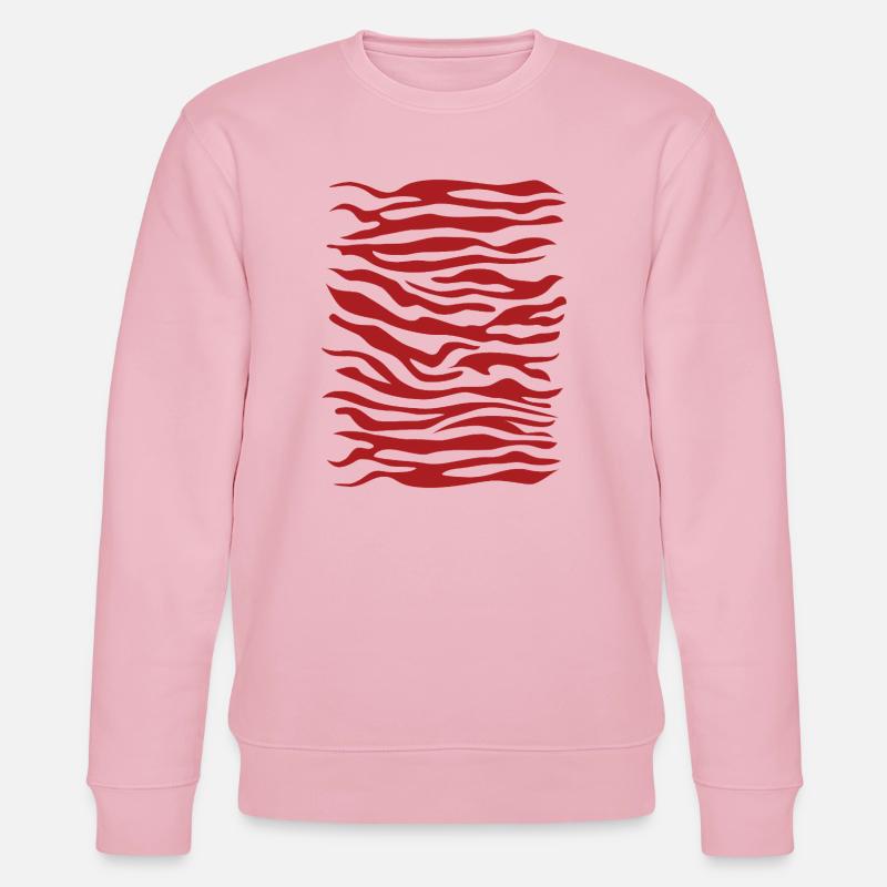 Zebra Muster rot - Stanley/Stella Unisex Bio-Sweatshirt CHANGER  - Hellrosa
