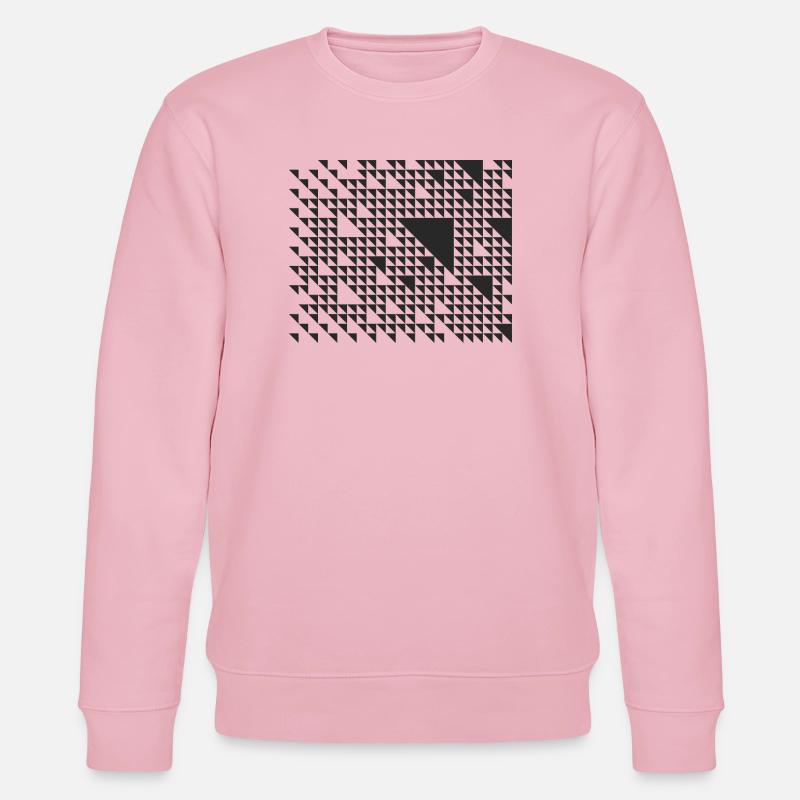 geometric triangles pattern design - Stanley/Stella CHANGER Unisex Organic Sweatshirt - cotton pink