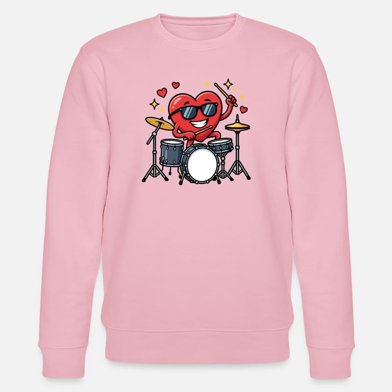Des batteurs drôles pour la Saint-Valentin - Sweat bio CHANGER Stanley/Stella Unisexe - rose pâle