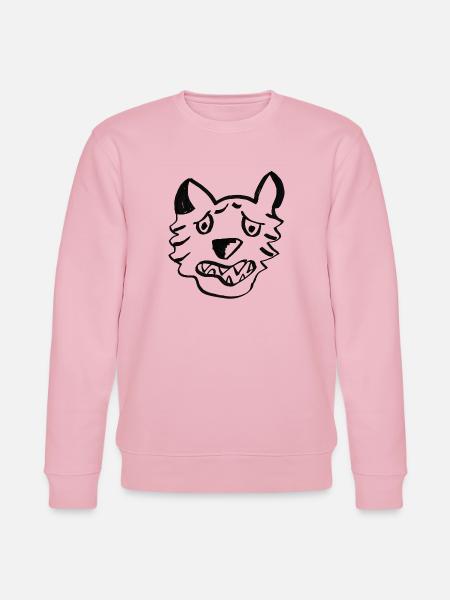 Black Wolf Graffiti Lines - Stanley/Stella CHANGER Unisex Organic Sweatshirt - cotton pink