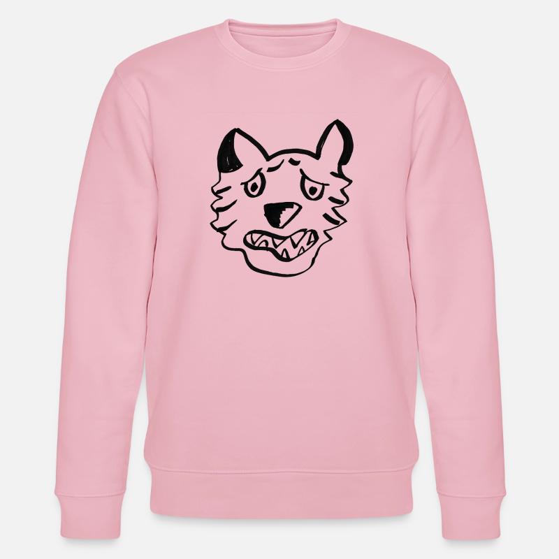 Black Wolf Graffiti Lines - Stanley/Stella CHANGER Unisex Organic Sweatshirt - cotton pink