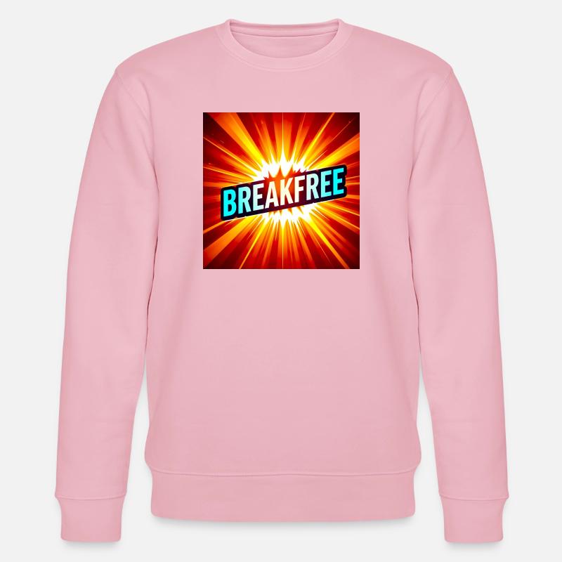 Breakfree Burst-Grafik - Stanley/Stella Unisex Bio-Sweatshirt CHANGER  - Hellrosa