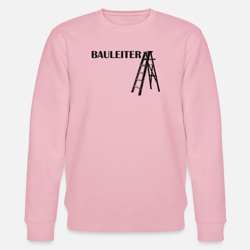 Bauleiter Typografie Baustellenstil - Stanley/Stella Unisex Bio-Sweatshirt CHANGER  - Hellrosa