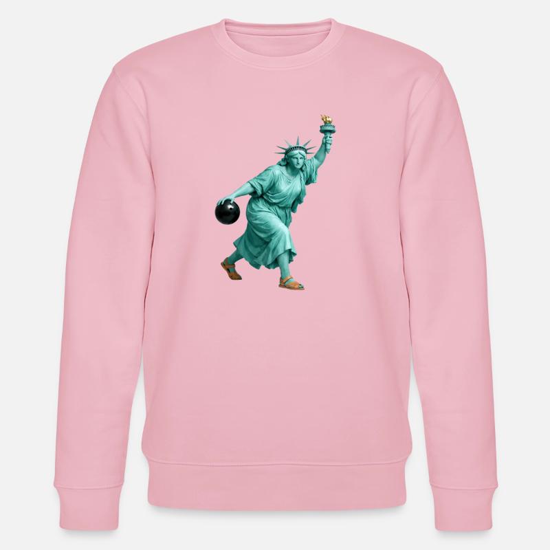 Freiheitsstatue Bowling - Stanley/Stella Unisex Bio-Sweatshirt CHANGER  - Hellrosa