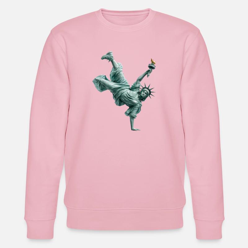 Freiheitsstatue Breakdancing - Stanley/Stella Unisex Bio-Sweatshirt CHANGER  - Hellrosa