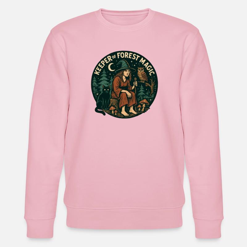 Waldzauber-Wächterin - Stanley/Stella Unisex Bio-Sweatshirt CHANGER  - Hellrosa