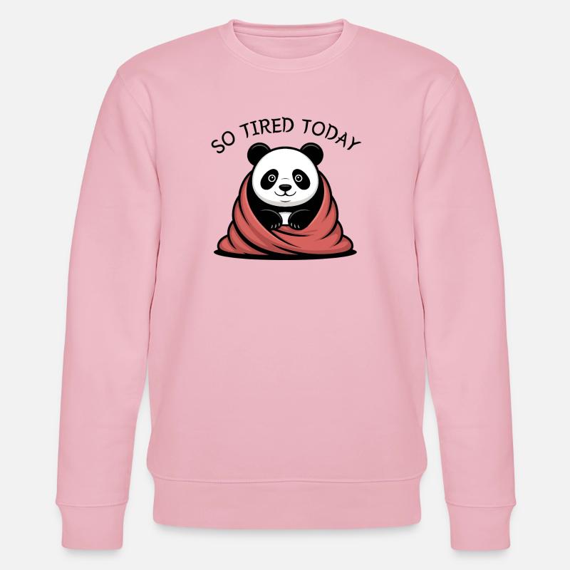 Panda Cuddle Dream Under Blanket - Stanley/Stella CHANGER Unisex Organic Sweatshirt - cotton pink