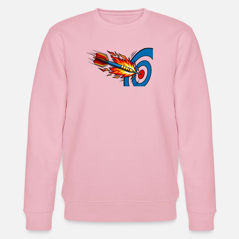 Dart Bullseye Feuer Volltreffer - Stanley/Stella Unisex Bio-Sweatshirt CHANGER  - Hellrosa