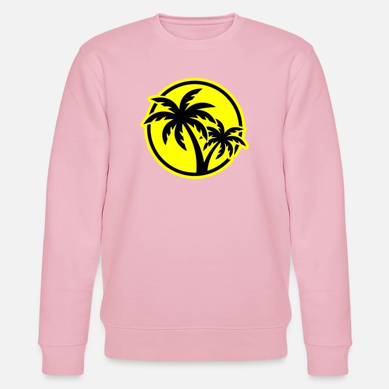 Palmen Symbol Strand - Stanley/Stella Unisex Bio-Sweatshirt CHANGER  - Hellrosa