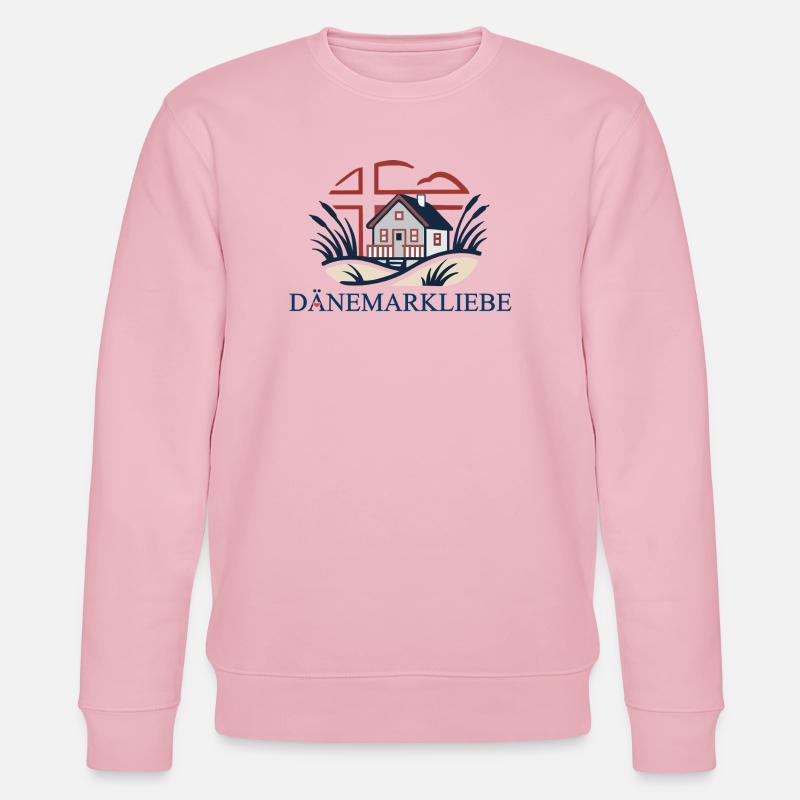 Dänemarkliebe - Ein Statement mit Aussagekraft - Stanley/Stella Unisex Bio-Sweatshirt CHANGER  - Hellrosa