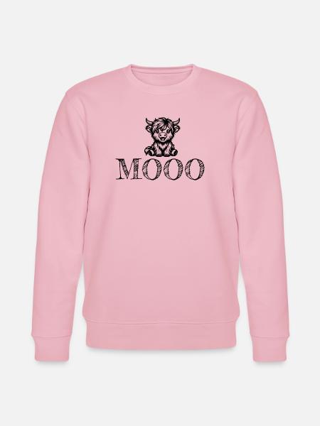 Mignonne vache Mooo - Sweat bio CHANGER Stanley/Stella Unisexe - rose pâle