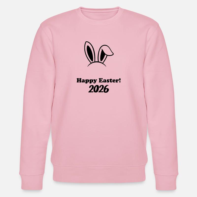 Happy Easter 2026 - Easter Bunny Design - Stanley/Stella CHANGER Unisex Organic Sweatshirt - cotton pink