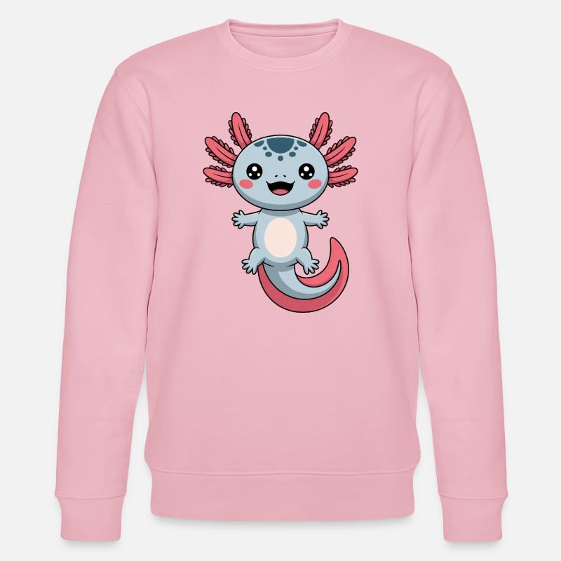 Axolotl Süß Comic - Stanley/Stella Unisex Bio-Sweatshirt CHANGER  - Hellrosa
