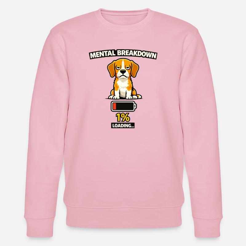 Mentaler Zusammenbruch Beagle Laden - Stanley/Stella Unisex Bio-Sweatshirt CHANGER  - Hellrosa