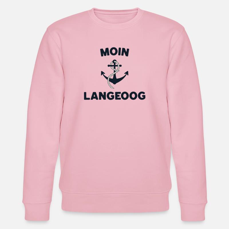 Moin Langeoog – Maritimes Anker-Design - Stanley/Stella Unisex Bio-Sweatshirt CHANGER  - Hellrosa