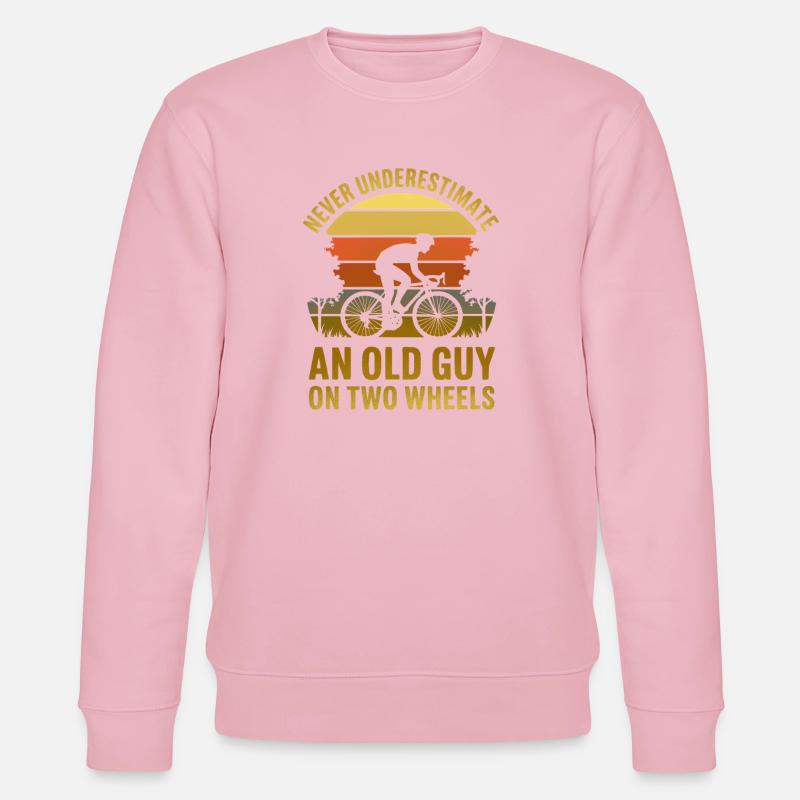 Retro Sunset Cyclist - Stanley/Stella Unisex Bio-Sweatshirt CHANGER  - Hellrosa