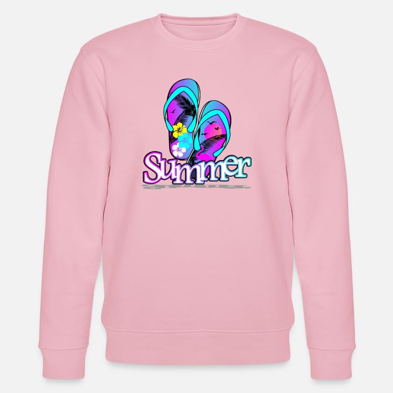 Summer Flip Flop - Stanley/Stella CHANGER Unisex Organic Sweatshirt - cotton pink
